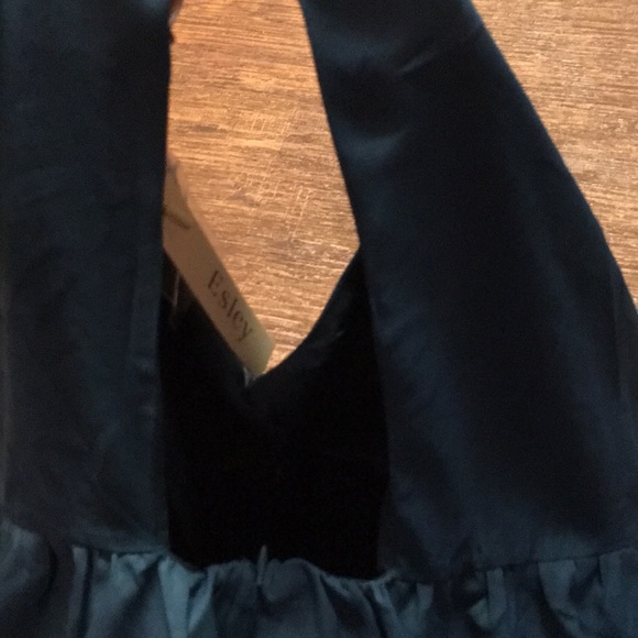 Esley Teal floral embroidered boho shift dress s - Picture 8 of 8